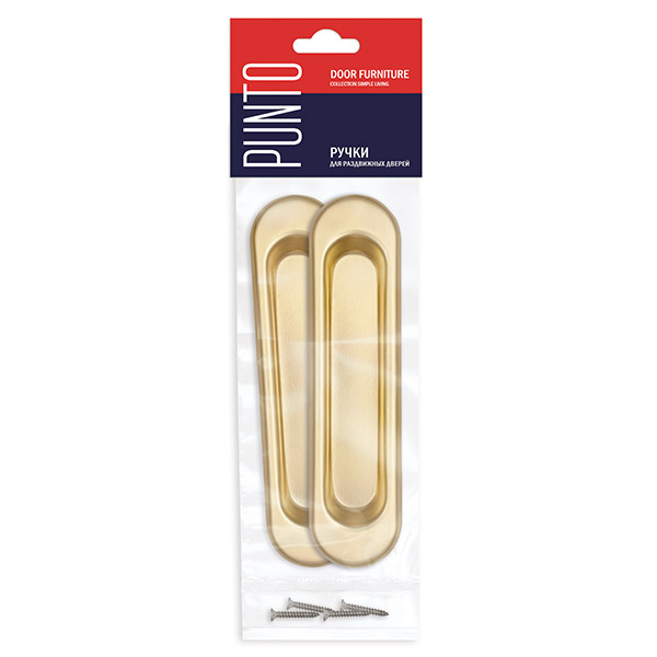 Ручка Punto (Пунто) для раздвижных дверей SH.SL152.010 (Soft LINE SL-010) SG матовое золото