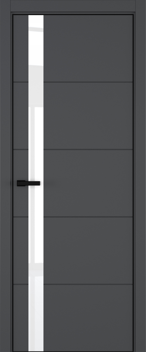 Groove ДО ART Lite Lacobel White Pure 800*2000 Темно-серая эмаль ALU Черная 2 петли зпз 196