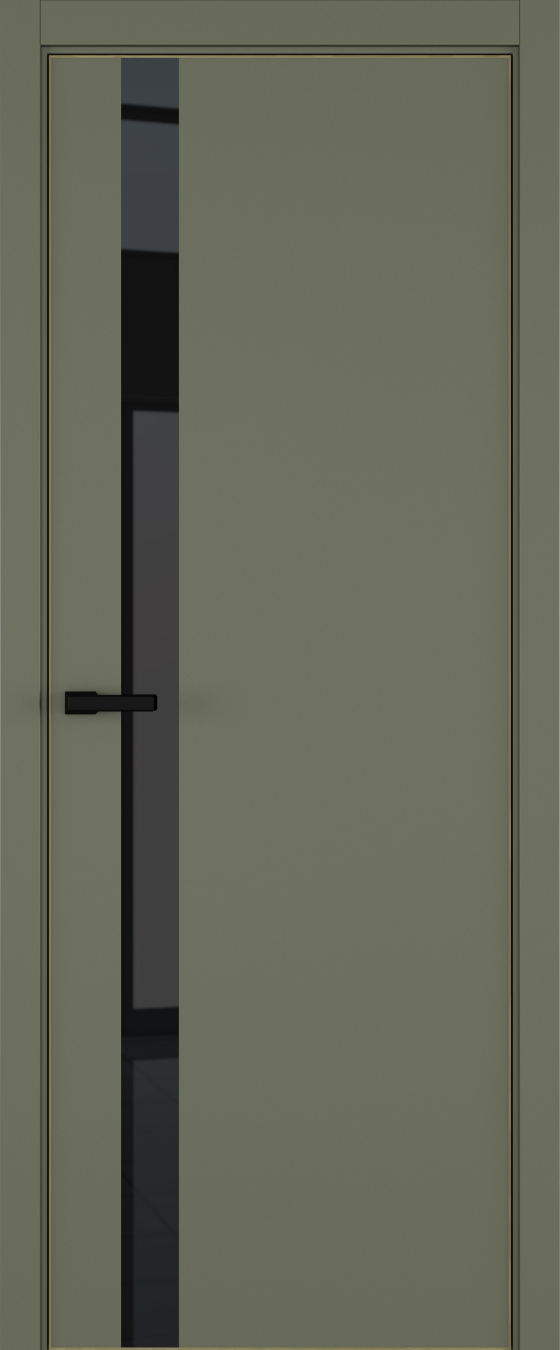 H2 ДО ART Lite черный лак 800*2000 Оливковая эмаль ALU Золотая под 2 петли зпз 196