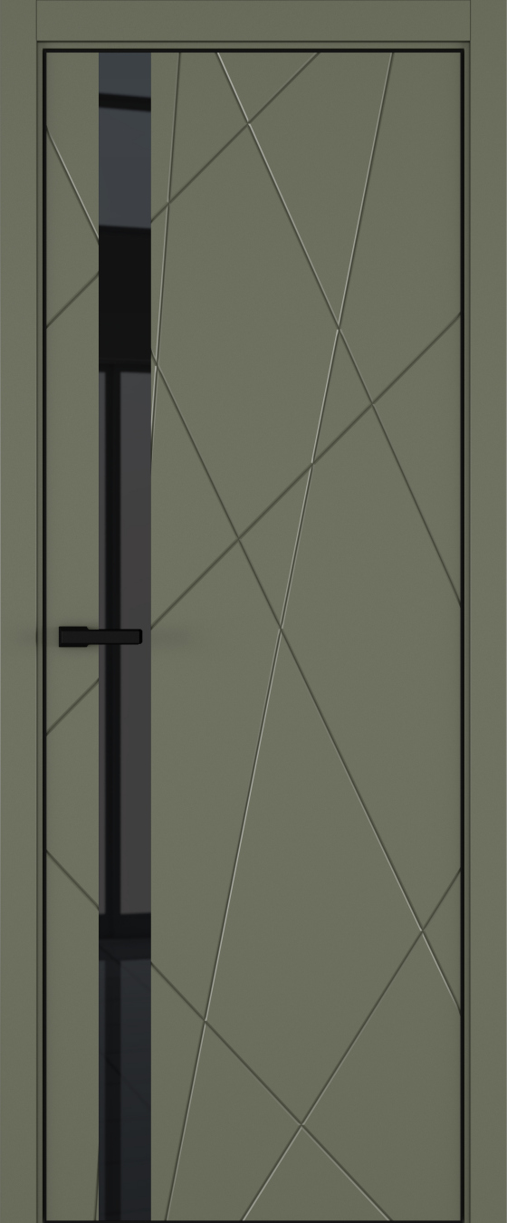 Chaos ДО ART Lite черный лак 800*2000 Оливковая эмаль ALU Черная 2 петли зпз 196