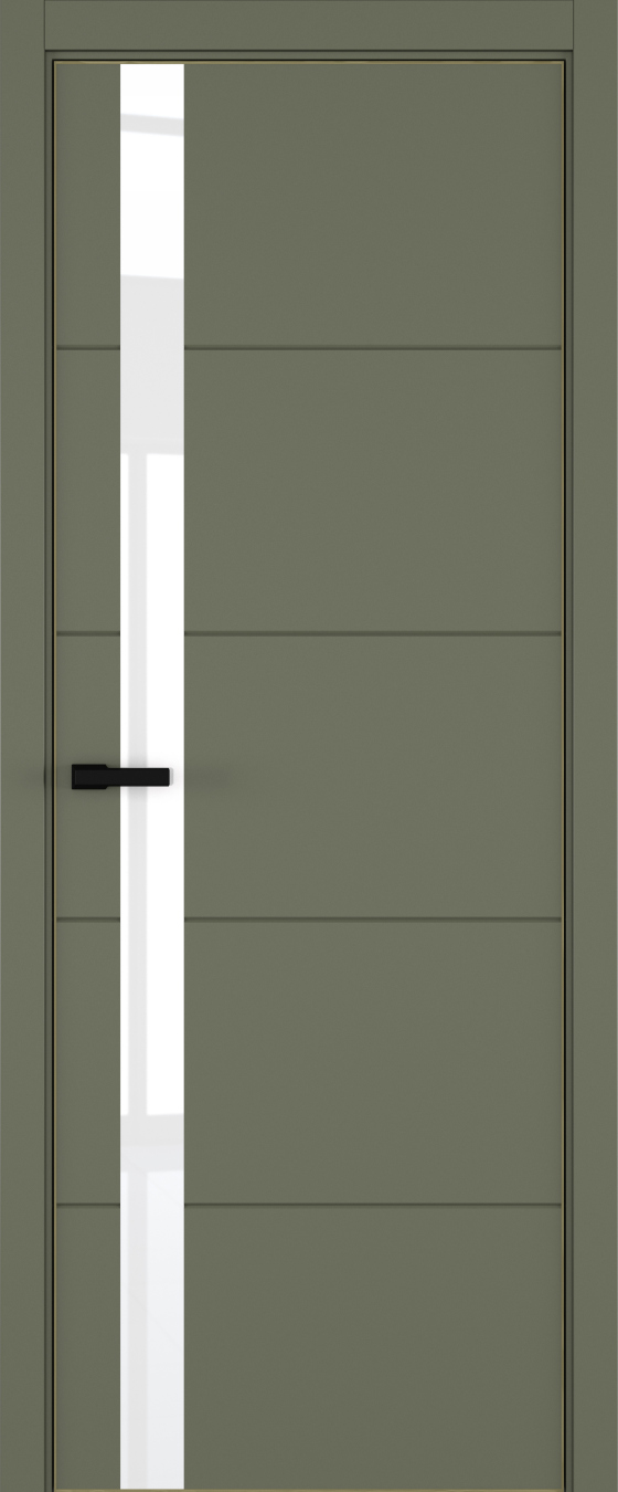 Groove ДО ART Lite Lacobel White Pure 800*2000 Оливковая эмаль ALU Золотая 2 петли зпз 196