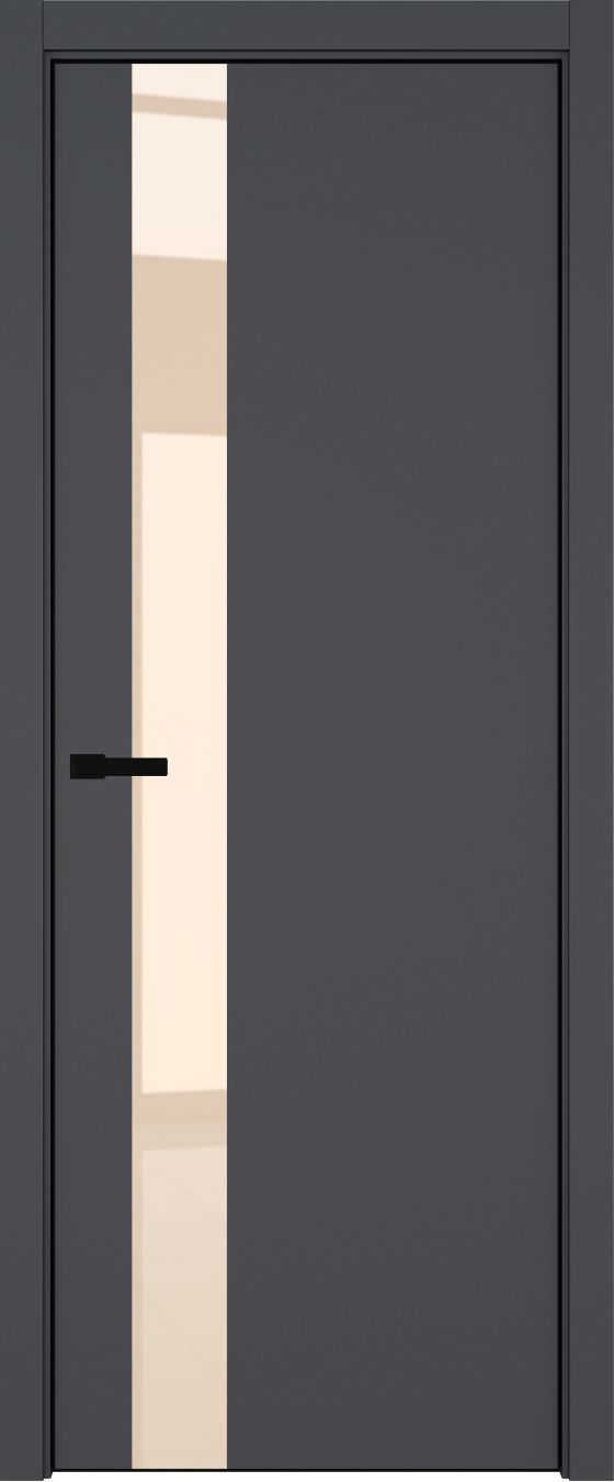 H3 ДО ART Lite бежевый лак 800*2000 Темно-серая эмаль ALU Черная под 2 петли зпз 196