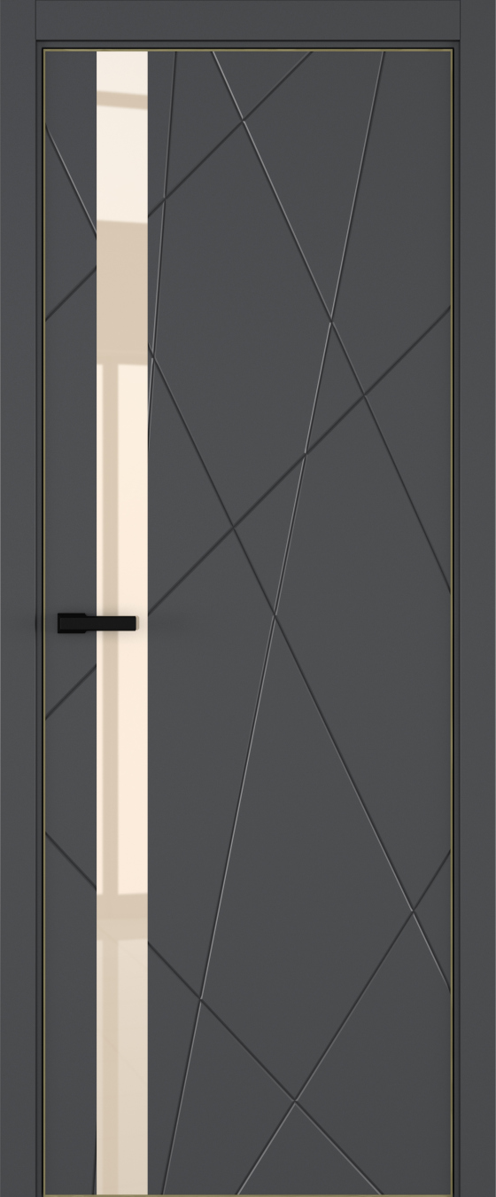 Chaos ДО ART Lite бежевый лак 800*2000 Темно-серая эмаль ALU Золотая 2 петли зпз 196