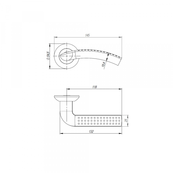 Ручка Punto (Пунто) раздельная R.TL54.LOGICA (LOGICA TL) 105mm ABG-6 зеленая бронза