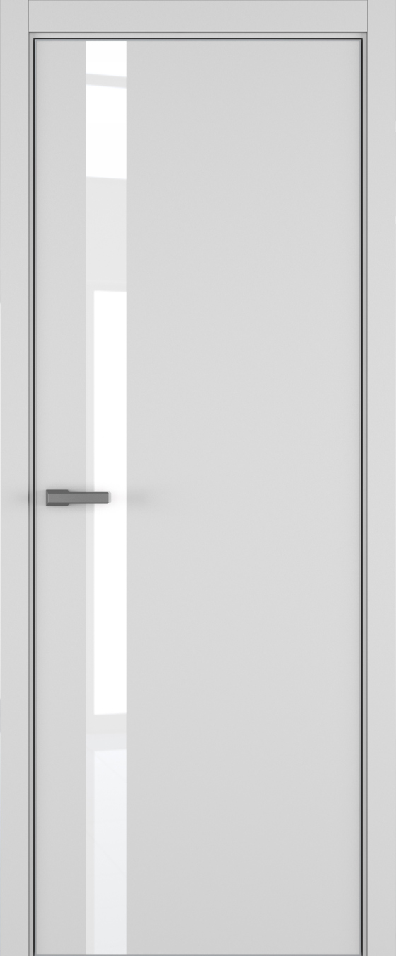 H2 ДО ART Lite Lacobel White Pure 800*2000 Светло-серая эмаль (43) ALU Серая под 2 петли зпз 196
