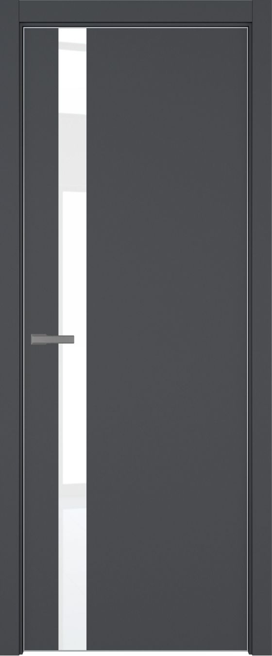 H2 ДО ART Lite Lacobel White Pure 800*2000 Темно-серая эмаль ALU Серая под 2 петли зпз 196