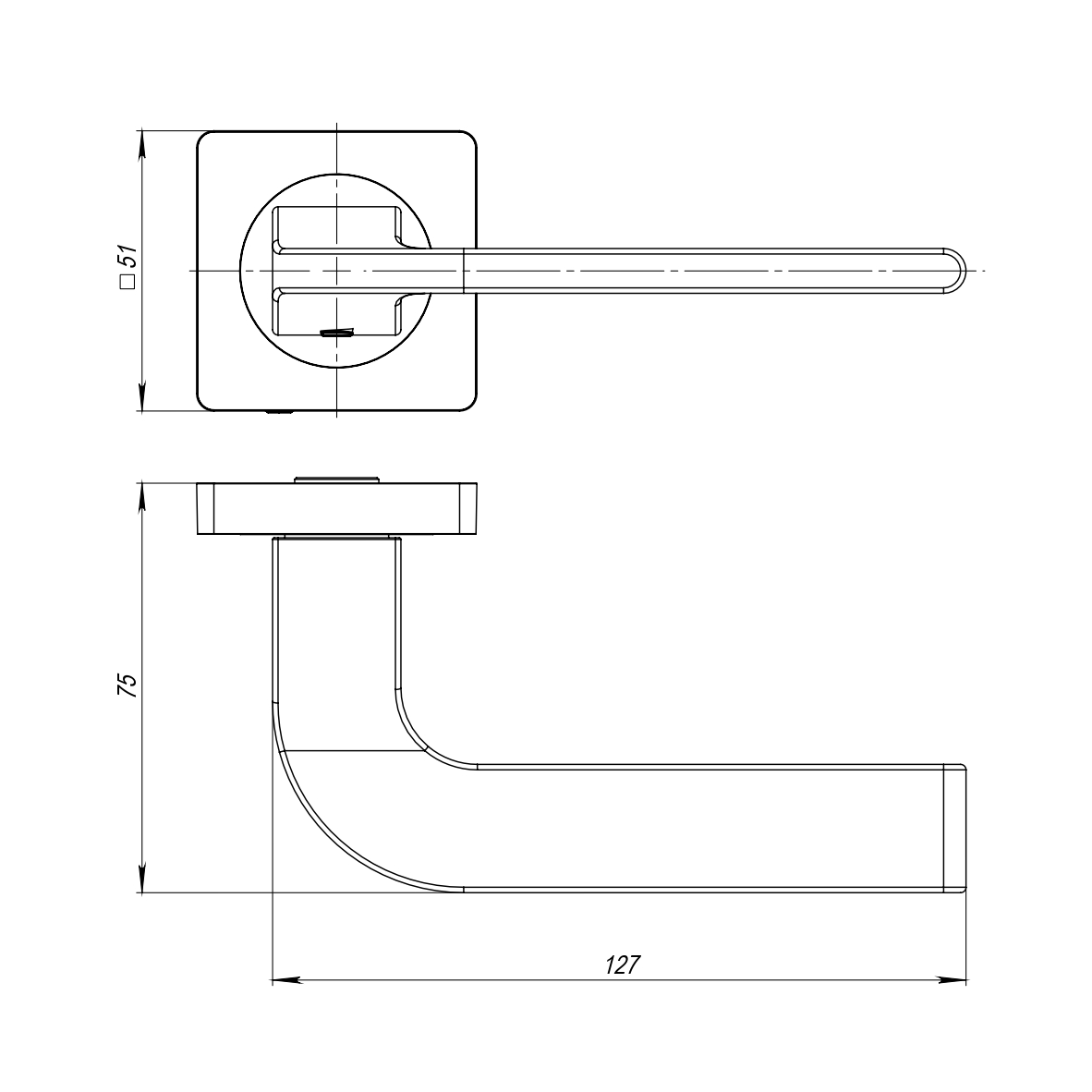 Ручка Ajax (Аякс) раздельная K.JK51.SPLINE (SPLINE JK) CP-8 хром